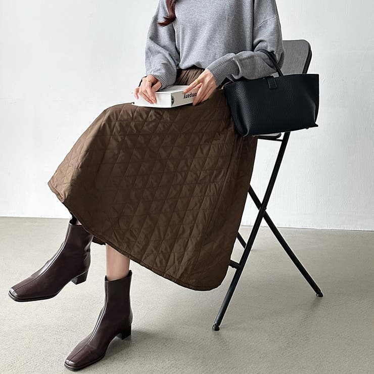 キルティング スカート フレア | COCOMOMO | 詳細画像3 