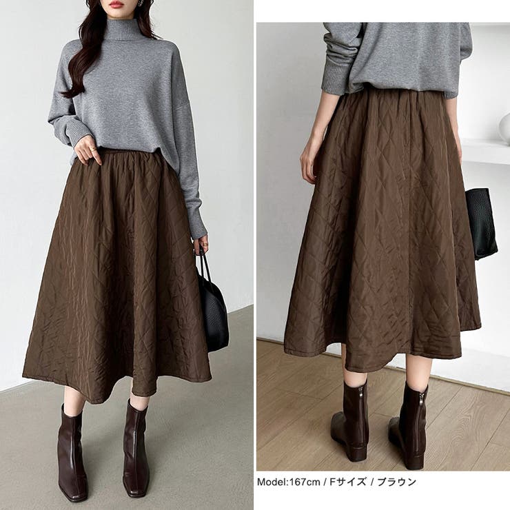 キルティング スカート フレア | COCOMOMO | 詳細画像4 
