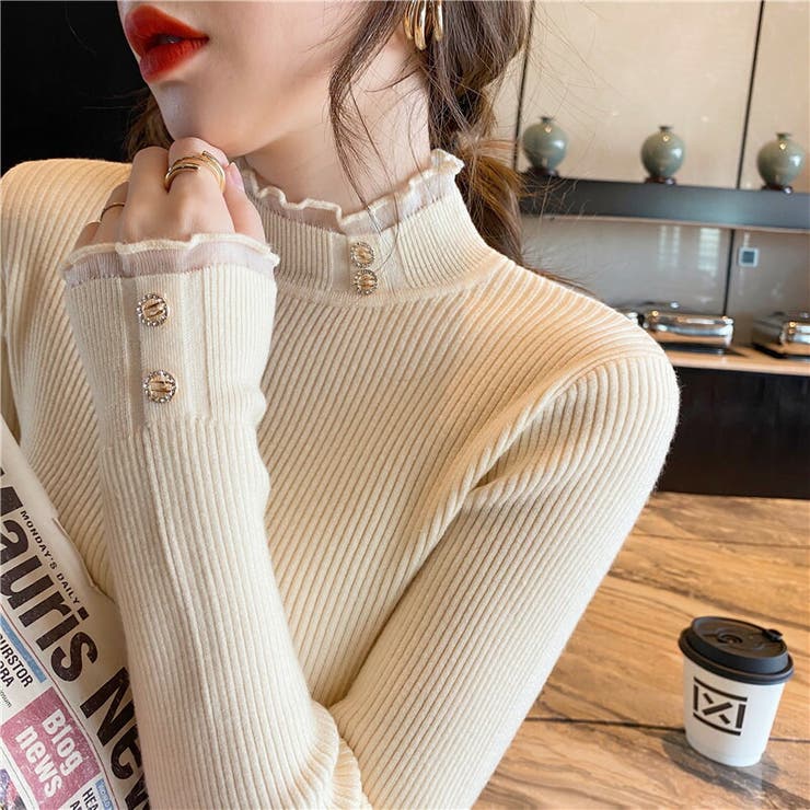 レディース タートルネック 薄手ニットセーターカットソー おしゃれ 品番 Cocw Cocomomo ココモモ のレディース ファッション通販 Shoplist ショップリスト