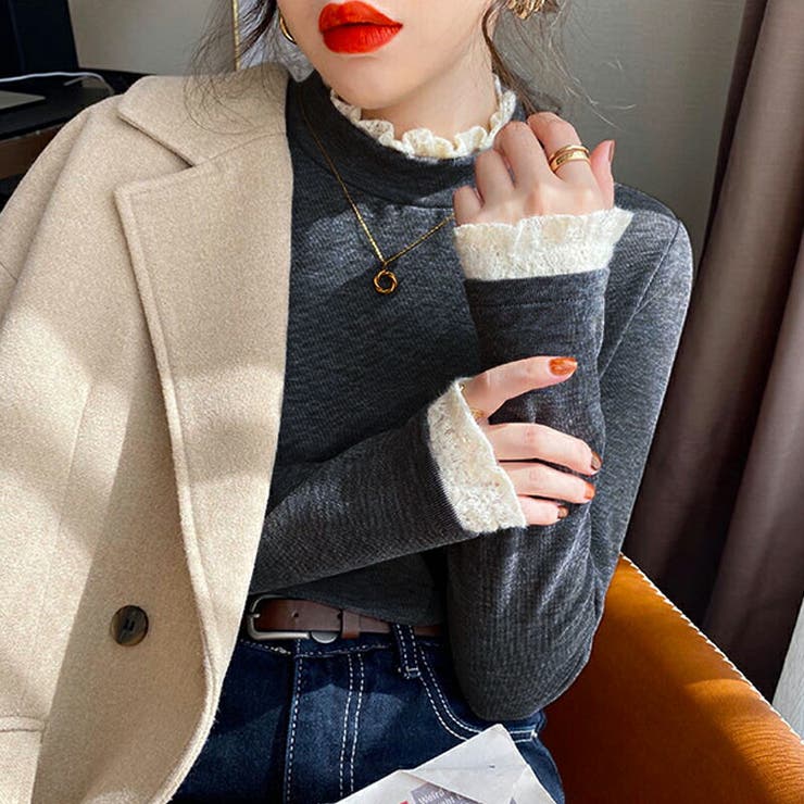 裏起毛 ニット トップス | COCOMOMO | 詳細画像4 