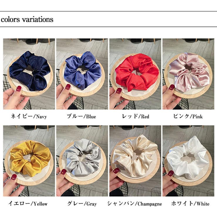 シャイニー素材シュシュ 光沢感 キラキラ | COCOMOMO | 詳細画像18 