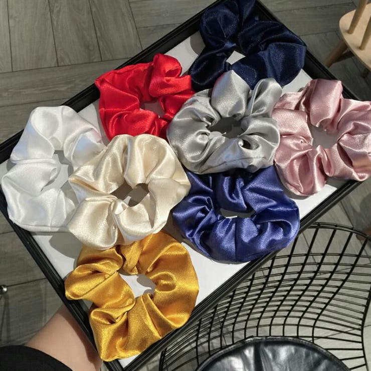 シャイニー素材シュシュ 光沢感 キラキラ | COCOMOMO | 詳細画像5 