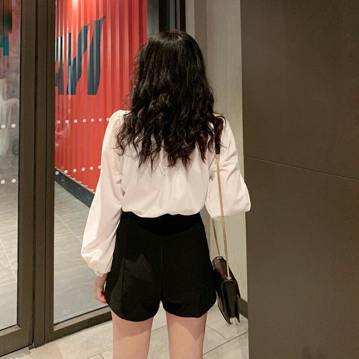 春 レース付き ボウタイブラウス | COCOMOMO | 詳細画像5 