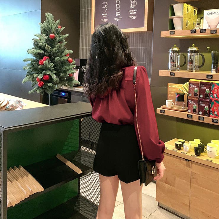 春 レース付き ボウタイブラウス | COCOMOMO | 詳細画像11 