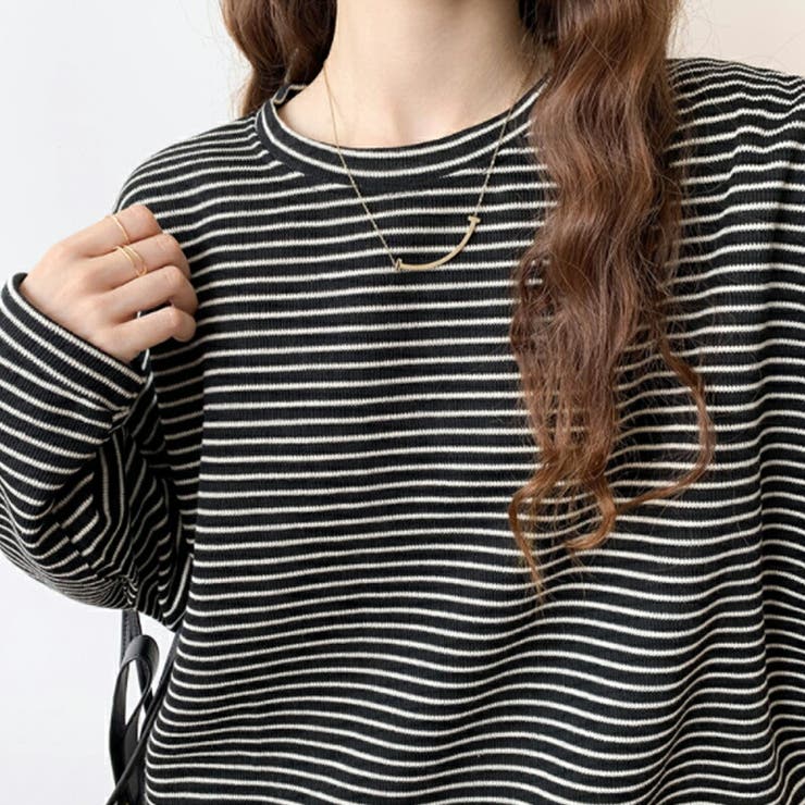 ボーダーロングTシャツ 春 ボーダー | COCOMOMO | 詳細画像11 