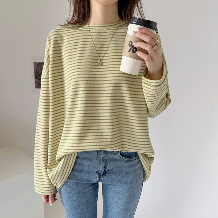 ボーダーロングTシャツ 春 ボーダー | COCOMOMO | 詳細画像15 