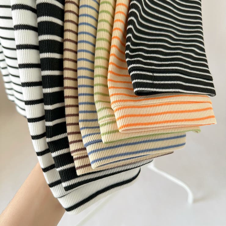 ボーダーロングTシャツ 春 ボーダー | COCOMOMO | 詳細画像24 