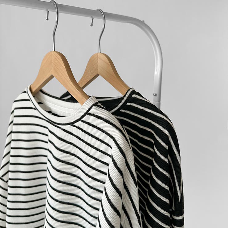 ボーダーロングTシャツ 春 ボーダー | COCOMOMO | 詳細画像25 