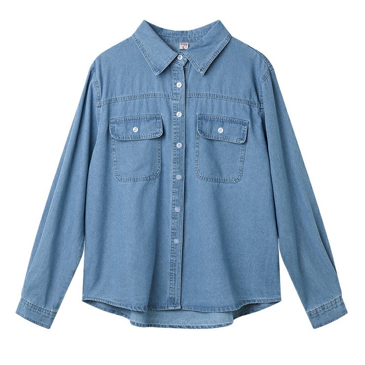 デニムシャツ ブラウス シャツ デニム レディース 長袖 クール おしゃれ 品番 Cocw Cocomomo ココモモ のレディースファッション通販 Shoplist ショップリスト