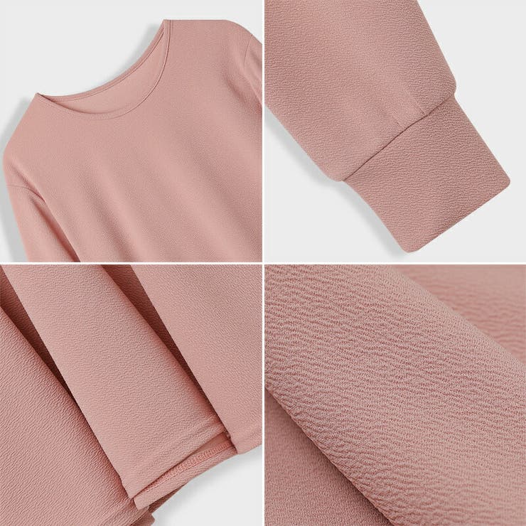 エンボスワンピース 柔らかいクレープ生地フレアワンピース ロングワンピース | COCOMOMO | 詳細画像13 