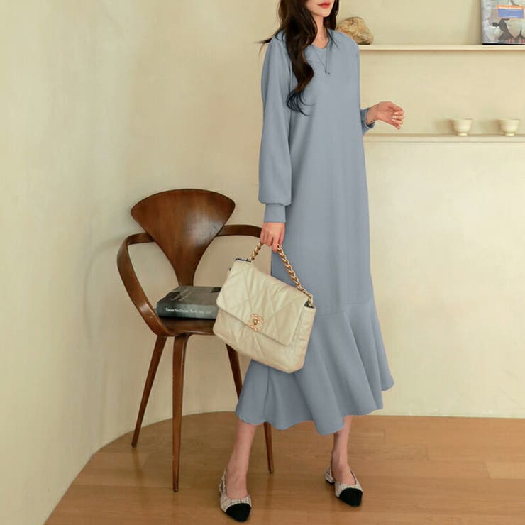 ▪️ココロア▪️ロングジョン▪️サイズMS▪️ ロングワンピース .-- POMELO2 （グリーン） -MANGO - マンゴ