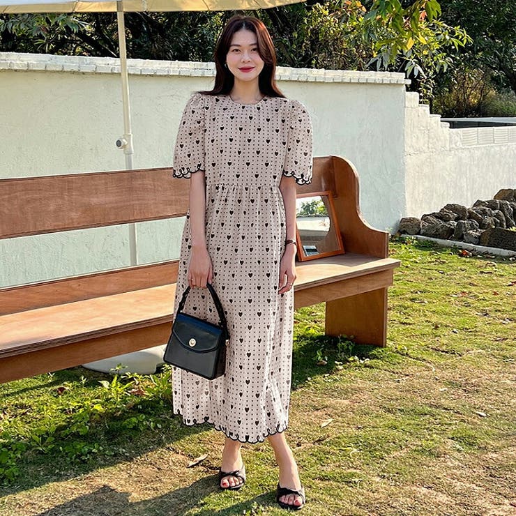 ハート ドット柄 ワンピース | COCOMOMO | 詳細画像15 