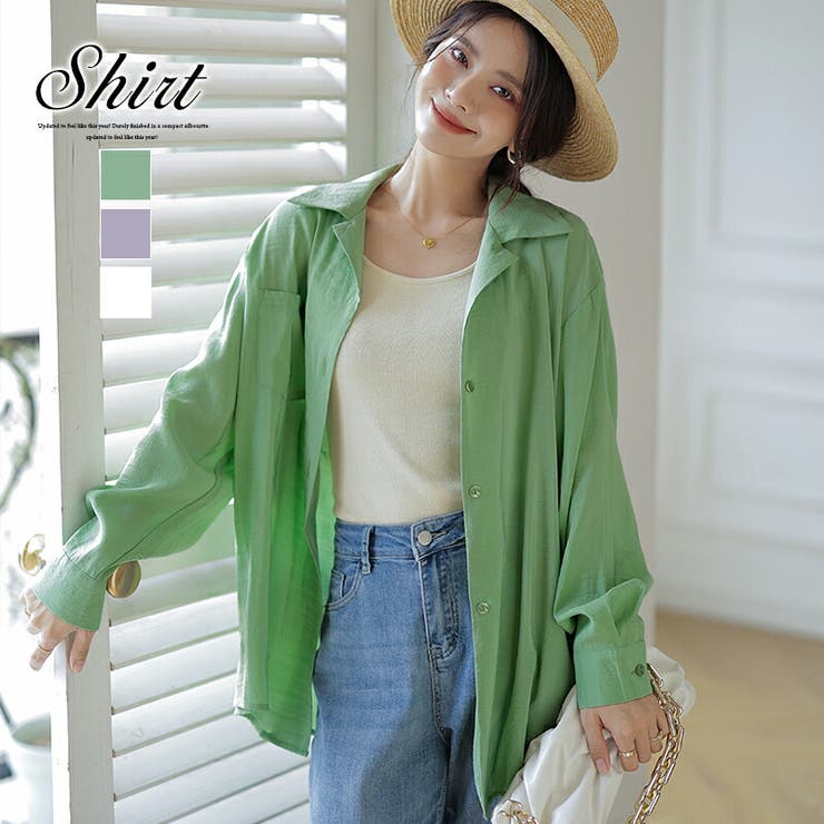 レディースシャツブラウス 長袖フロントボタントップス 春夏おしゃれアイテム 品番 Cocw Cocomomo ココモモ のレディース ファッション通販 Shoplist ショップリスト