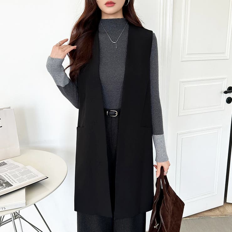 ジレ ベスト レイヤードアウター | COCOMOMO | 詳細画像9 