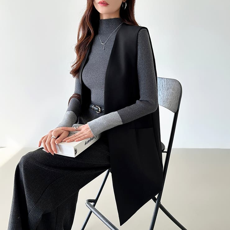 ジレ ベスト レイヤードアウター | COCOMOMO | 詳細画像10 