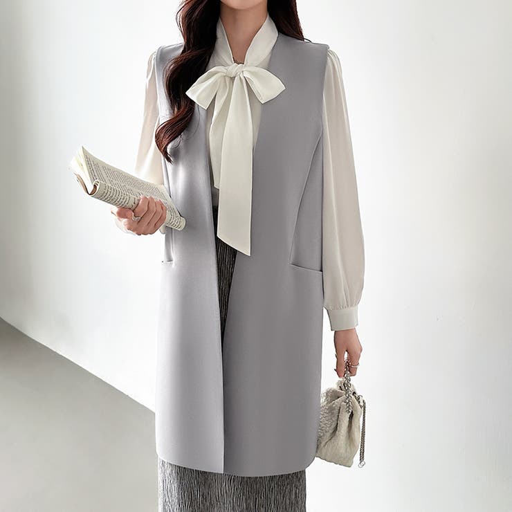 ジレ ベスト レイヤードアウター | COCOMOMO | 詳細画像15 