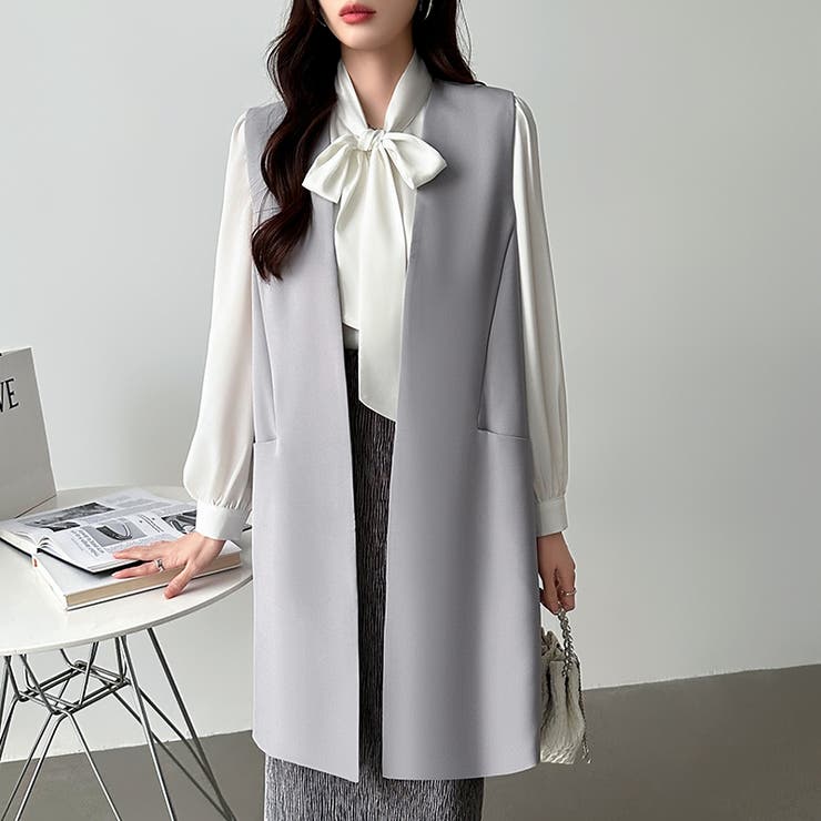 ジレ ベスト レイヤードアウター | COCOMOMO | 詳細画像16 