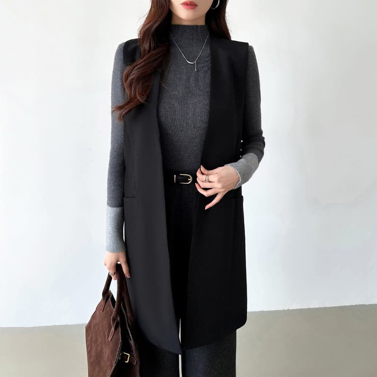 ジレ ベスト レイヤードアウター | COCOMOMO | 詳細画像4 