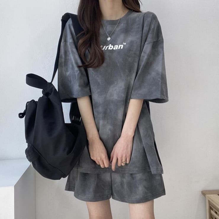 半袖Tシャツ ショートパンツ上下セット プルーオーバービッグ
