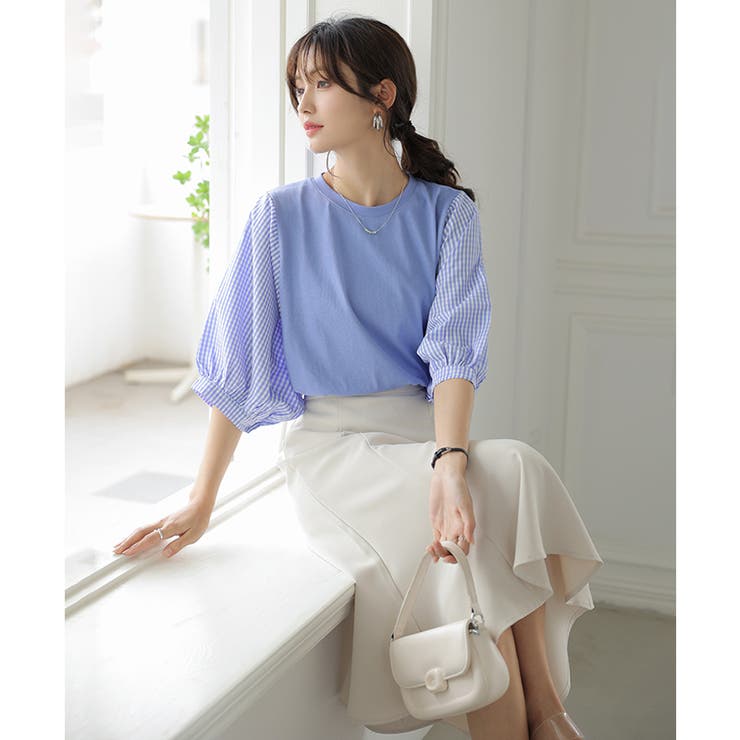 ブラウス コットン100% ドッキング | COCOMOMO | 詳細画像13 