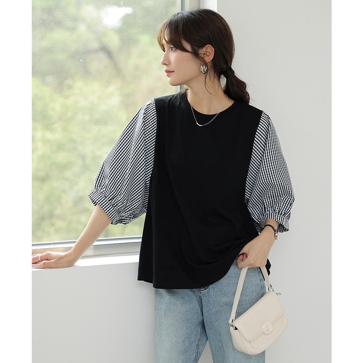 ブラウス コットン100% ドッキング | COCOMOMO | 詳細画像16 