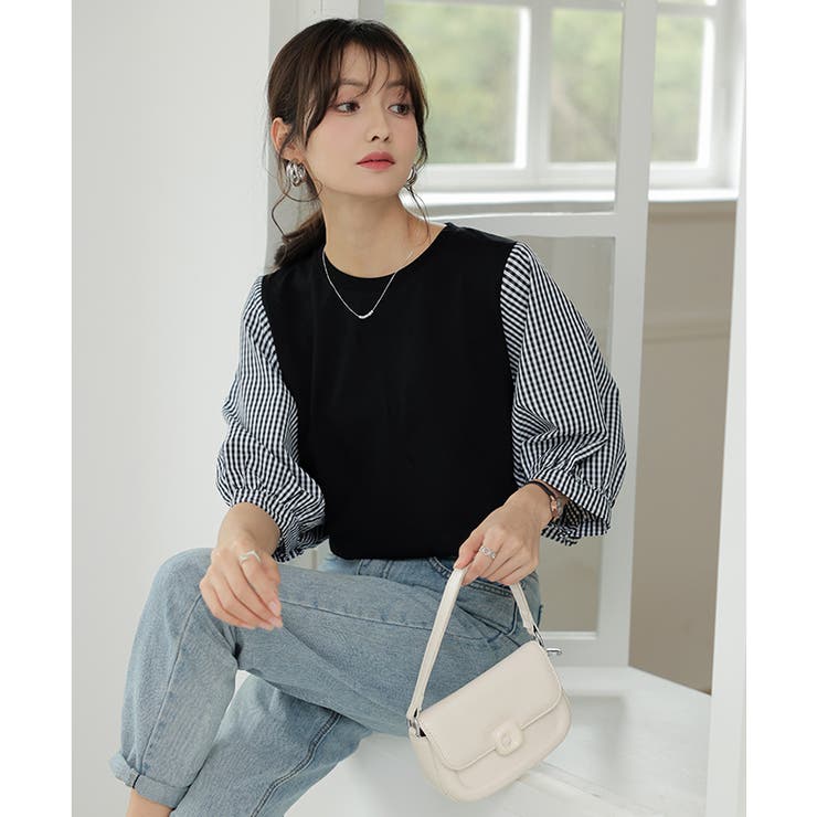 ブラウス コットン100% ドッキング | COCOMOMO | 詳細画像17 