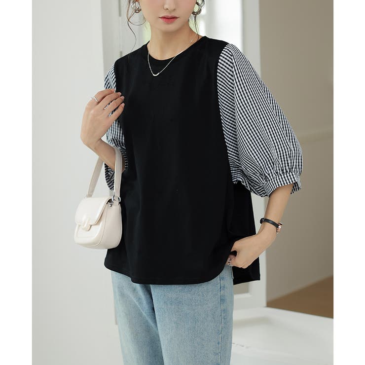 ブラウス コットン100% ドッキング | COCOMOMO | 詳細画像18 