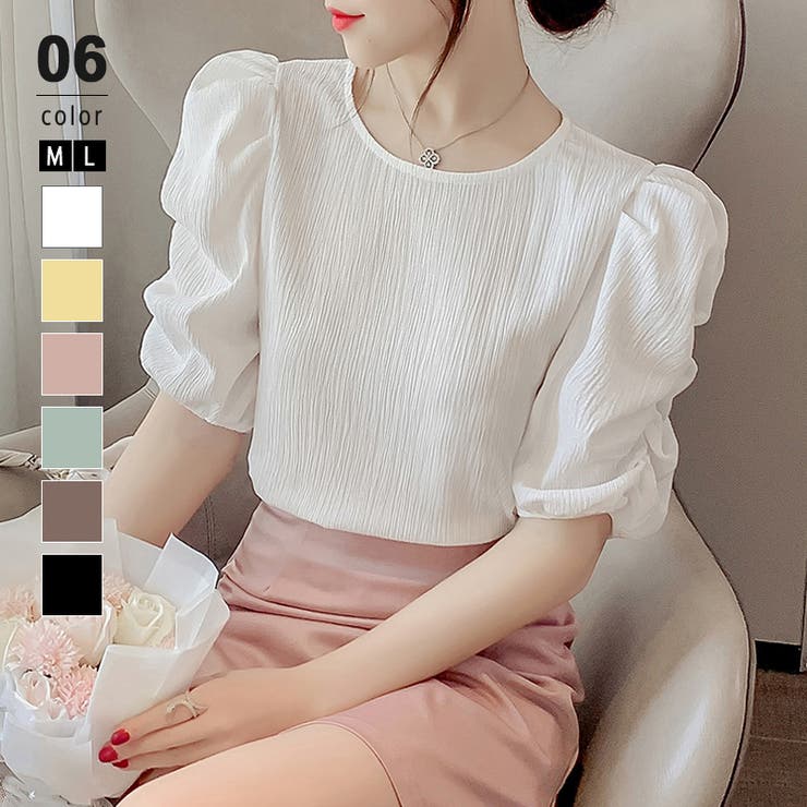 ブラウス シフォン パワショル[品番：COCW0004275]｜COCOMOMO  