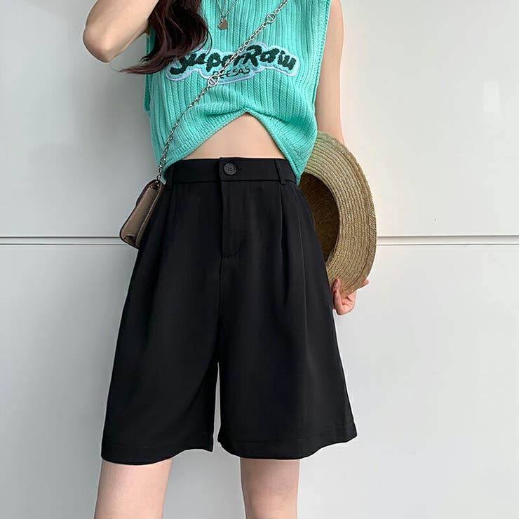 レディース ハーフパンツ カジュアル 無地ショートパンツ[品番