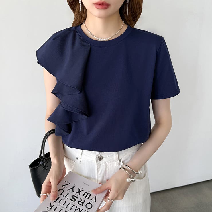【大人フェミニン】 アシメフリルTシャツ フリルトップス | COCOMOMO | 詳細画像57 