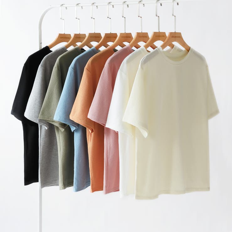 ワッフルtシャツ カットソー 半袖Tシャツ | COCOMOMO | 詳細画像39 