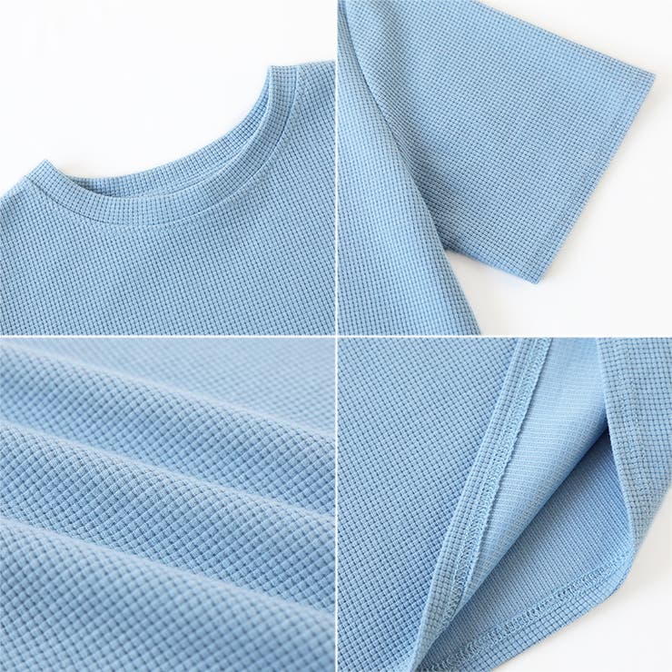 ワッフルtシャツ カットソー 半袖Tシャツ | COCOMOMO | 詳細画像41 