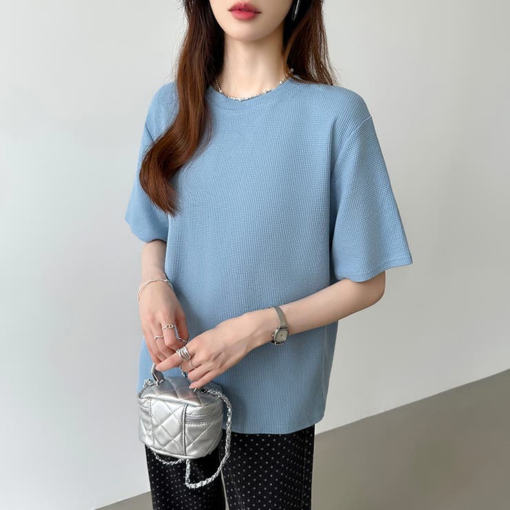 ワッフルtシャツ カットソー 半袖Tシャツ | COCOMOMO | 詳細画像4 