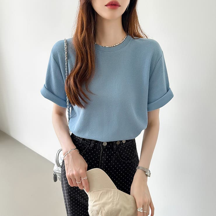 ワッフルtシャツ カットソー 半袖Tシャツ | COCOMOMO | 詳細画像5 