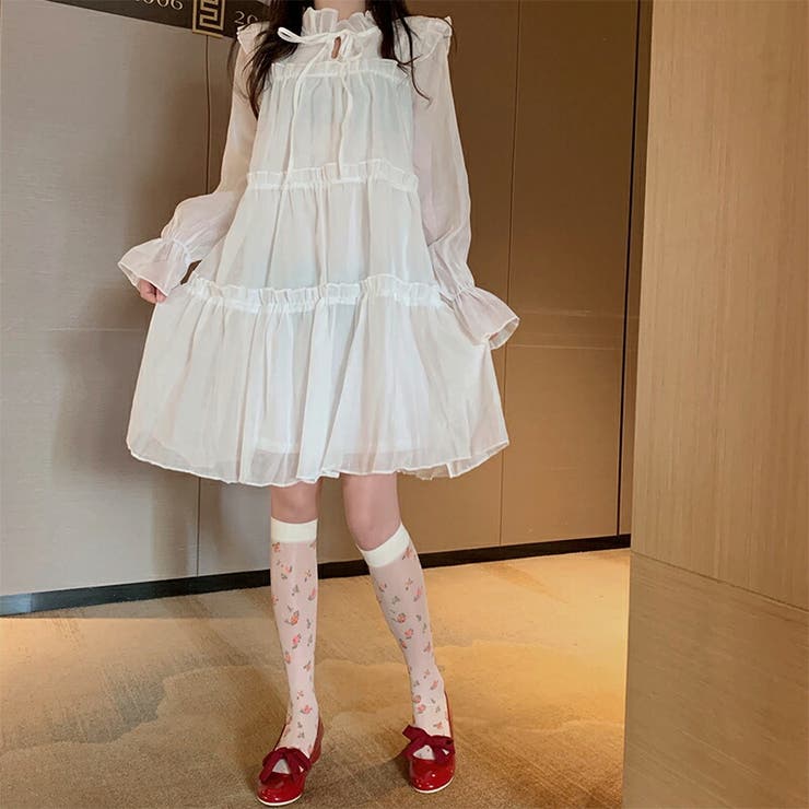 レディース ニーハイソックス 花柄ソックス 可愛い | COCOMOMO | 詳細画像14 