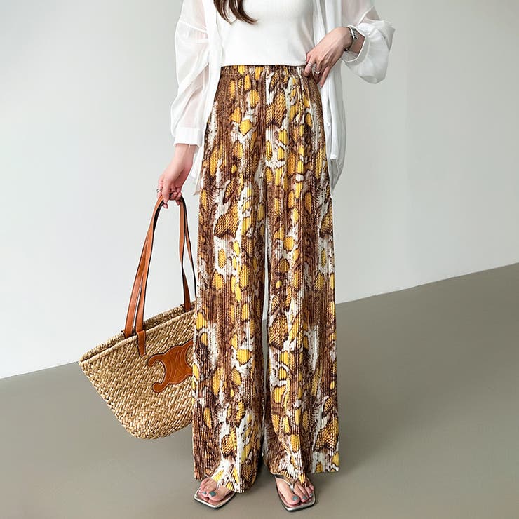 ワイドパンツ イージーパンツ プリーツワイドパンツ | COCOMOMO | 詳細画像26 