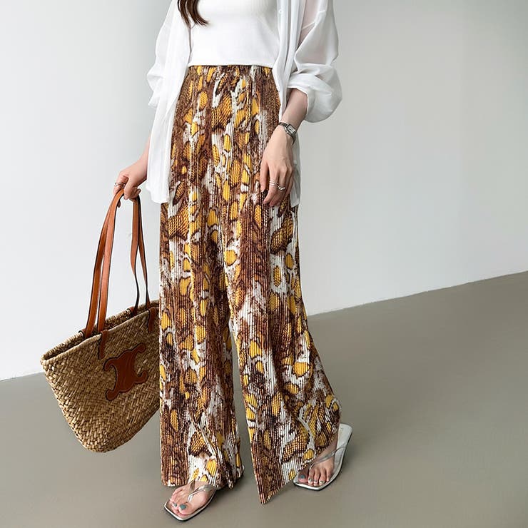 ワイドパンツ イージーパンツ プリーツワイドパンツ | COCOMOMO | 詳細画像27 