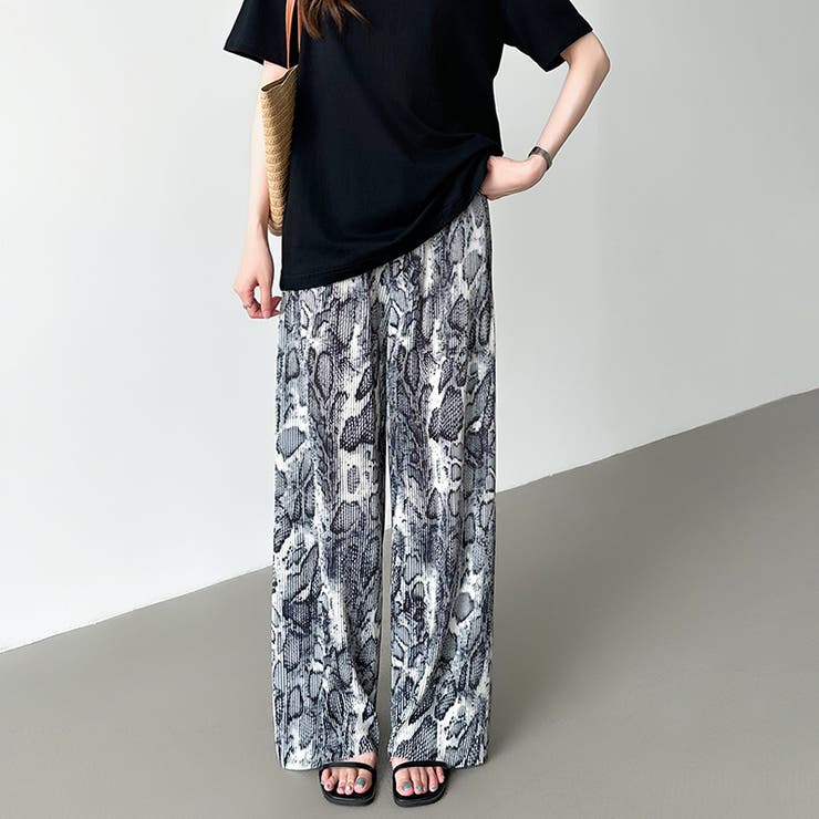 ワイドパンツ イージーパンツ プリーツワイドパンツ | COCOMOMO | 詳細画像33 