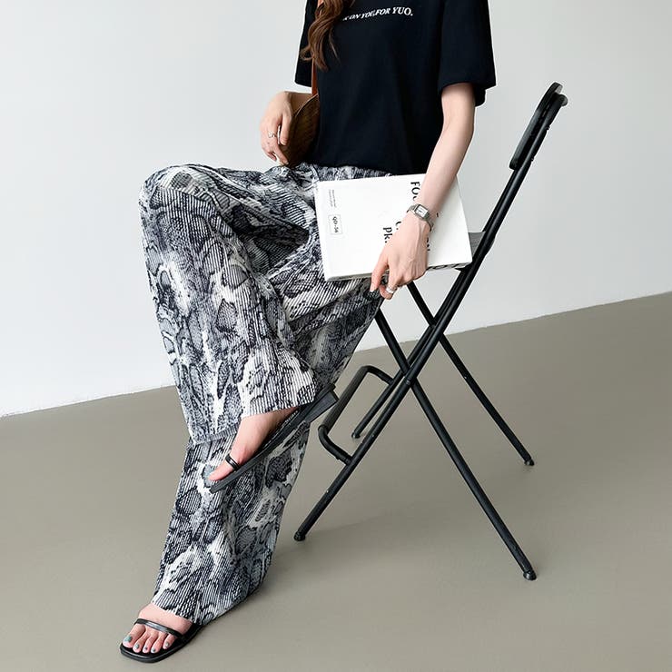 ワイドパンツ イージーパンツ プリーツワイドパンツ | COCOMOMO | 詳細画像38 