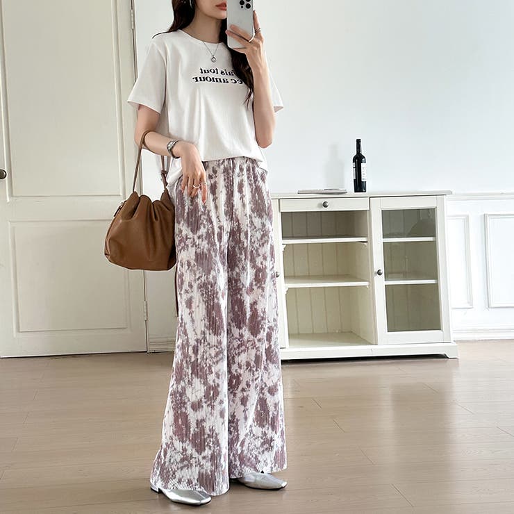 ワイドパンツ イージーパンツ プリーツワイドパンツ | COCOMOMO | 詳細画像53 