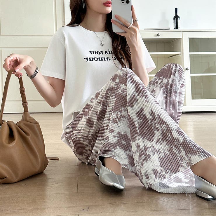 ワイドパンツ イージーパンツ プリーツワイドパンツ | COCOMOMO | 詳細画像54 