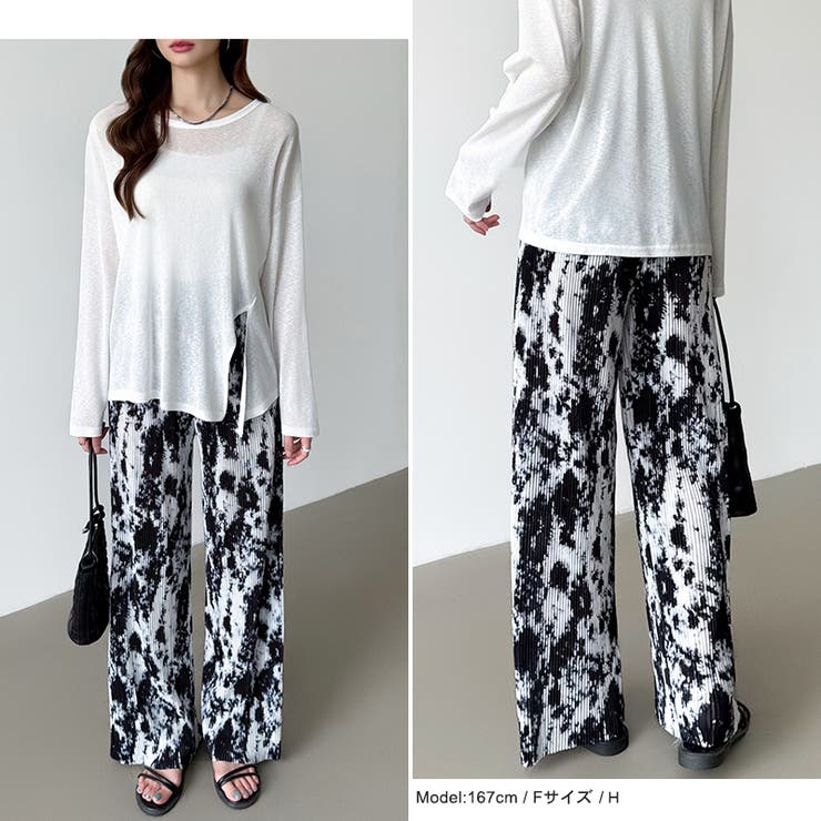 ワイドパンツ イージーパンツ プリーツワイドパンツ | COCOMOMO | 詳細画像59 