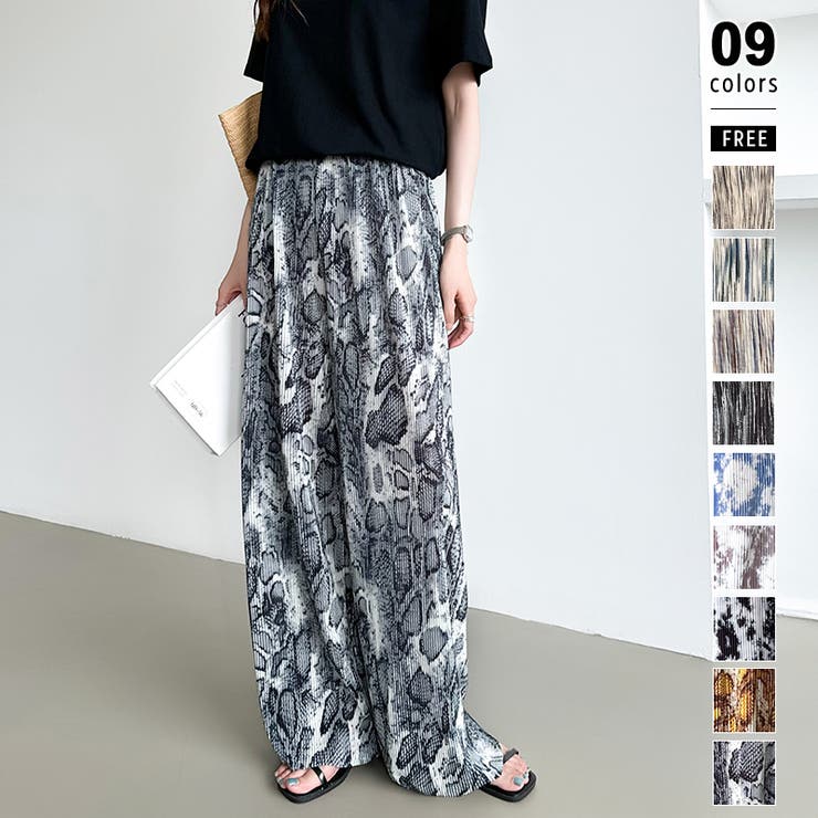 F | ワイドパンツ イージーパンツ プリーツワイドパンツ | COCOMOMO