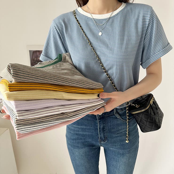 Tシャツ ボーダートップス カットソーレディース | COCOMOMO | 詳細画像33 