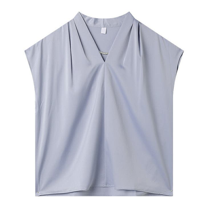 Vネックブラウス フレンチスリーブ オフィスカジュアル | COCOMOMO | 詳細画像28 