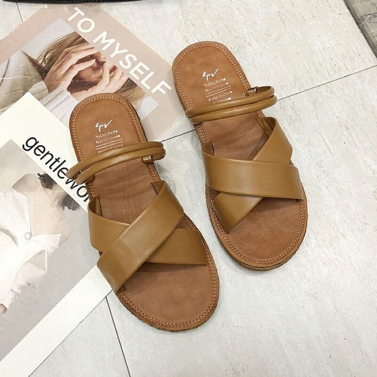 サンダル フラットクロスベルトサンダル ぺたんこサンダル | COCOMOMO | 詳細画像15 