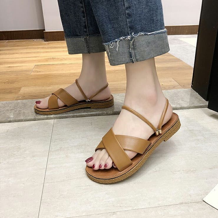 サンダル フラットクロスベルトサンダル ぺたんこサンダル | COCOMOMO | 詳細画像16 