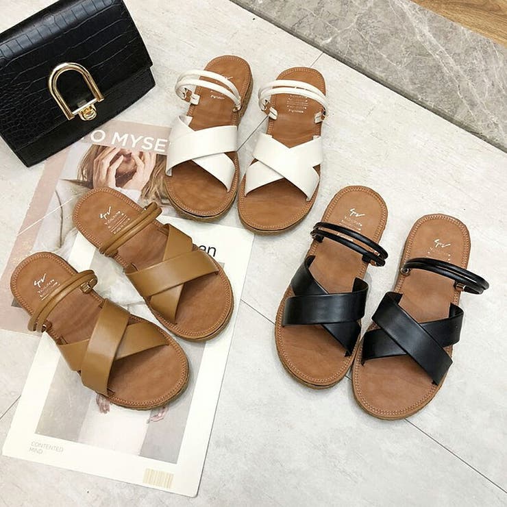 サンダル フラットクロスベルトサンダル ぺたんこサンダル | COCOMOMO | 詳細画像17 