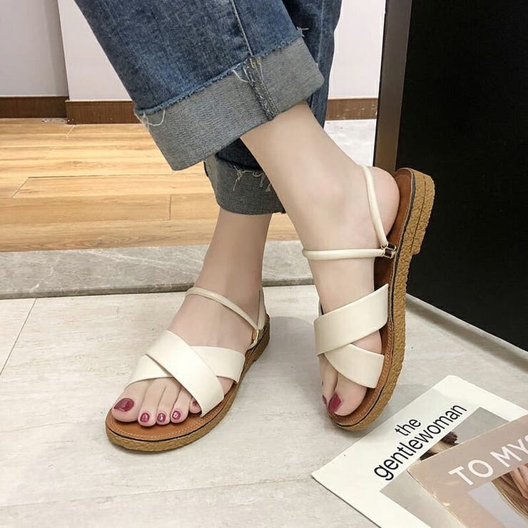 サンダル フラットクロスベルトサンダル ぺたんこサンダル | COCOMOMO | 詳細画像3 