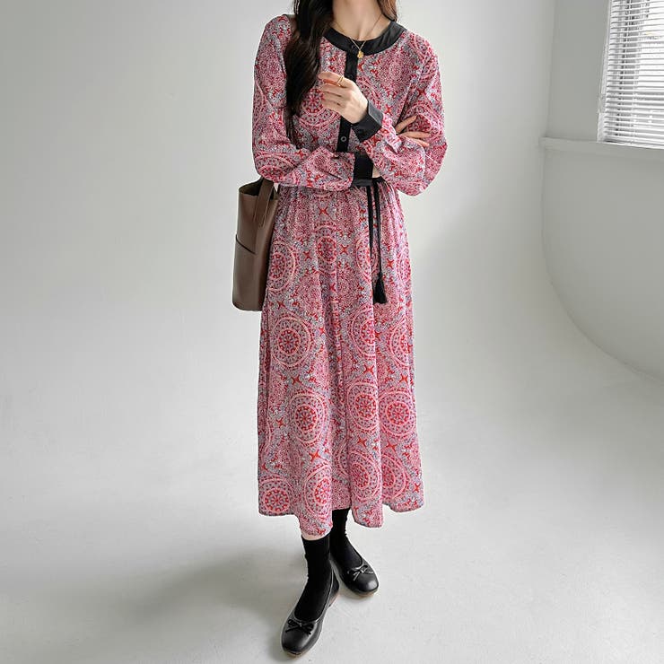 関税送料込【ETRO】エトロ ロング ワンピース かぎ針編み ピンク 美品◇エトロロングワンピースピンク48